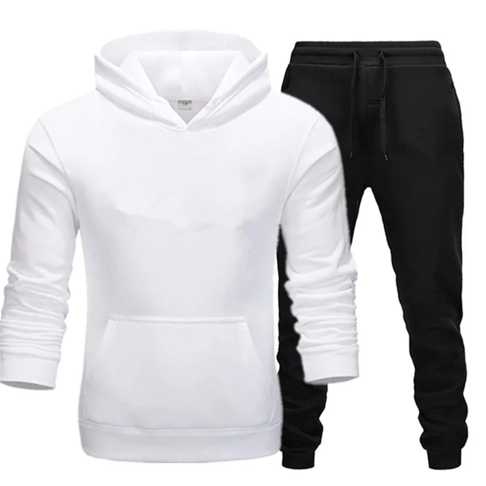 SHWINAO Men Brand New Sets Fashion Autumn Spring Sporting Suit Sweatshirt Sweatpants Mens Clothing 2 Pieces Sets Slim Tracksuit