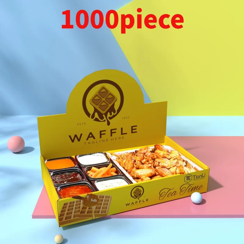 

10 00piece.Custom.High Quality Takeaway Breakfast Lunch Dessert Paper Box Sandwich Snack Packaging Display Box Hamburger Display