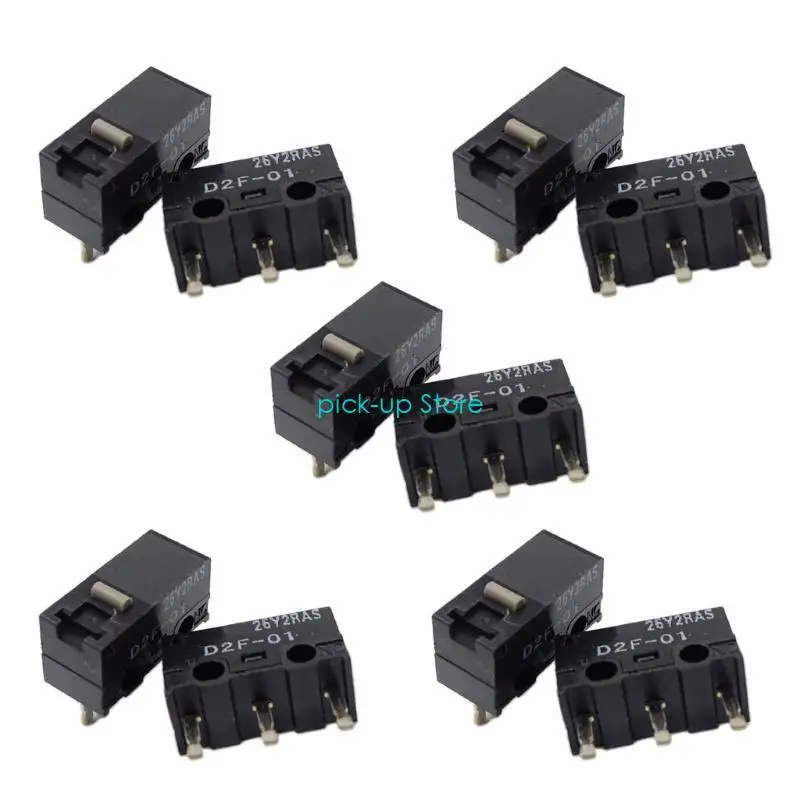 

Q5WA 2/10Pcs Japan Dot Mouse Micro Switch D2F-01 Mouse Micro Buttons Limit Switch 10 Millions for Lifetime