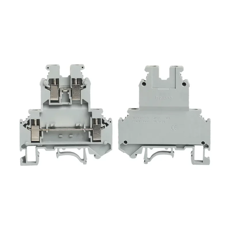 50pcs / box UKK5 DIN rail universal class PCB Terminal blocks double-deck