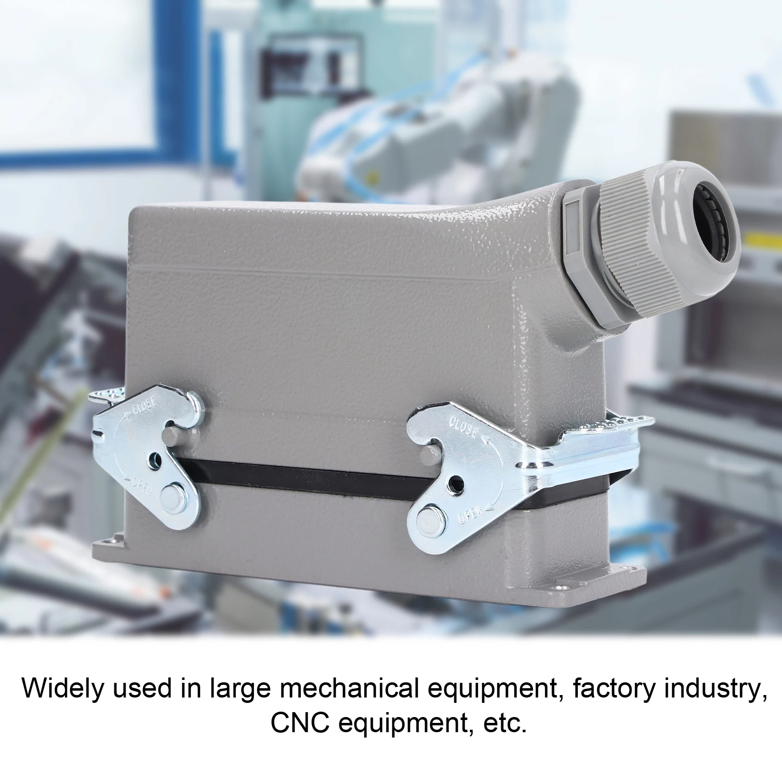 

Разъем для тяжелых нагрузок Прямоугольный промышленный водонепроницаемый 16А 500В HDC‐HE‐024‐1‐PG21 Прямоугольный разъем для тяжелых нагрузок