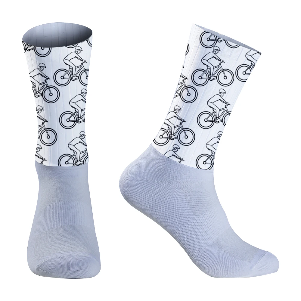 Chaussettes coordonnantes en silicone Aero, pour le cyclisme, la course à pied et le sport, nouvelle collection été 2024