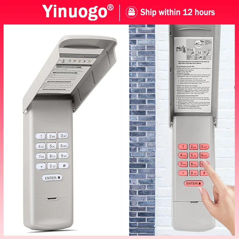 

LiftMaster 877MAX 878MAX Wireless Keypad Chamberlain Garage Door Opener For 376LM 377LM 977LM 371LM 373LM 973LM 893MAX 890MAX