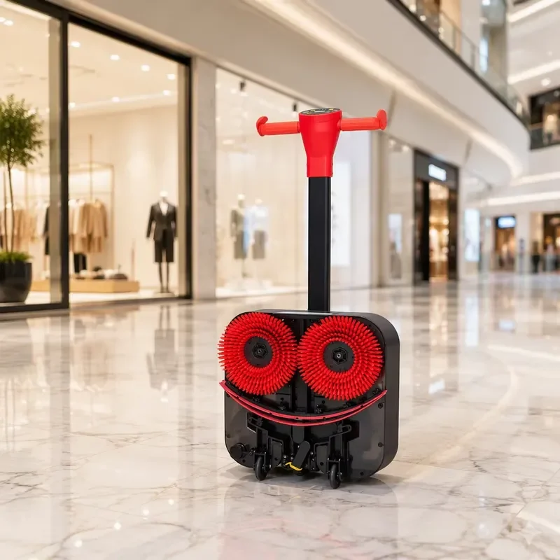 E430B 36V/8Ah Lithium Battery Electric Walk-Behind Mini Floor Scrubber New Self-Propelled