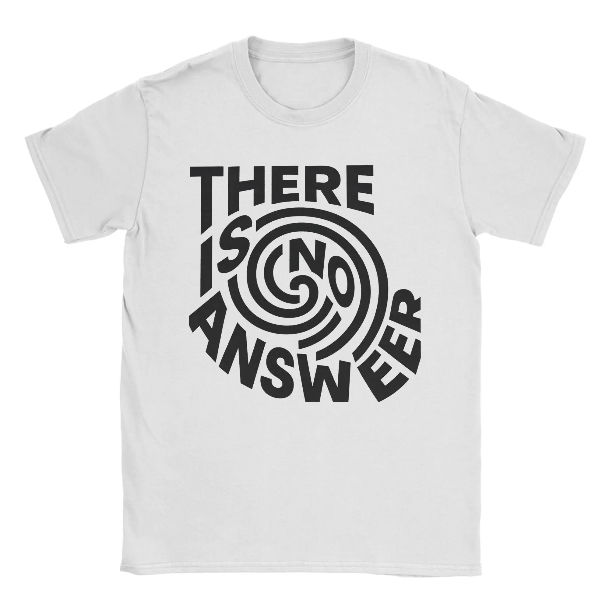 

Vintage T Shirt Brain Teaser There Is No Answer Cotton T-Shirts Tshirt for Men Summer Y2K Classic Print Short Sleeve Tops
