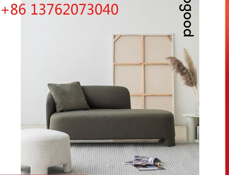 Nordic designer fabric double sofa bedroom living room chaise longue