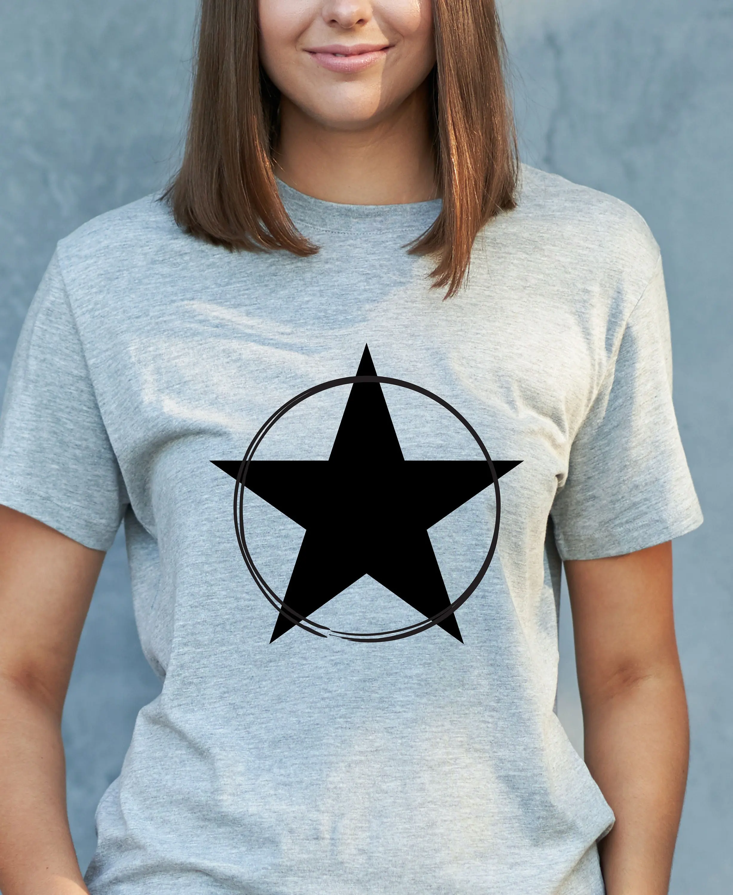 Star T Shirt Circle Symbol Black Pentagram Pentacle Pagan Witch s