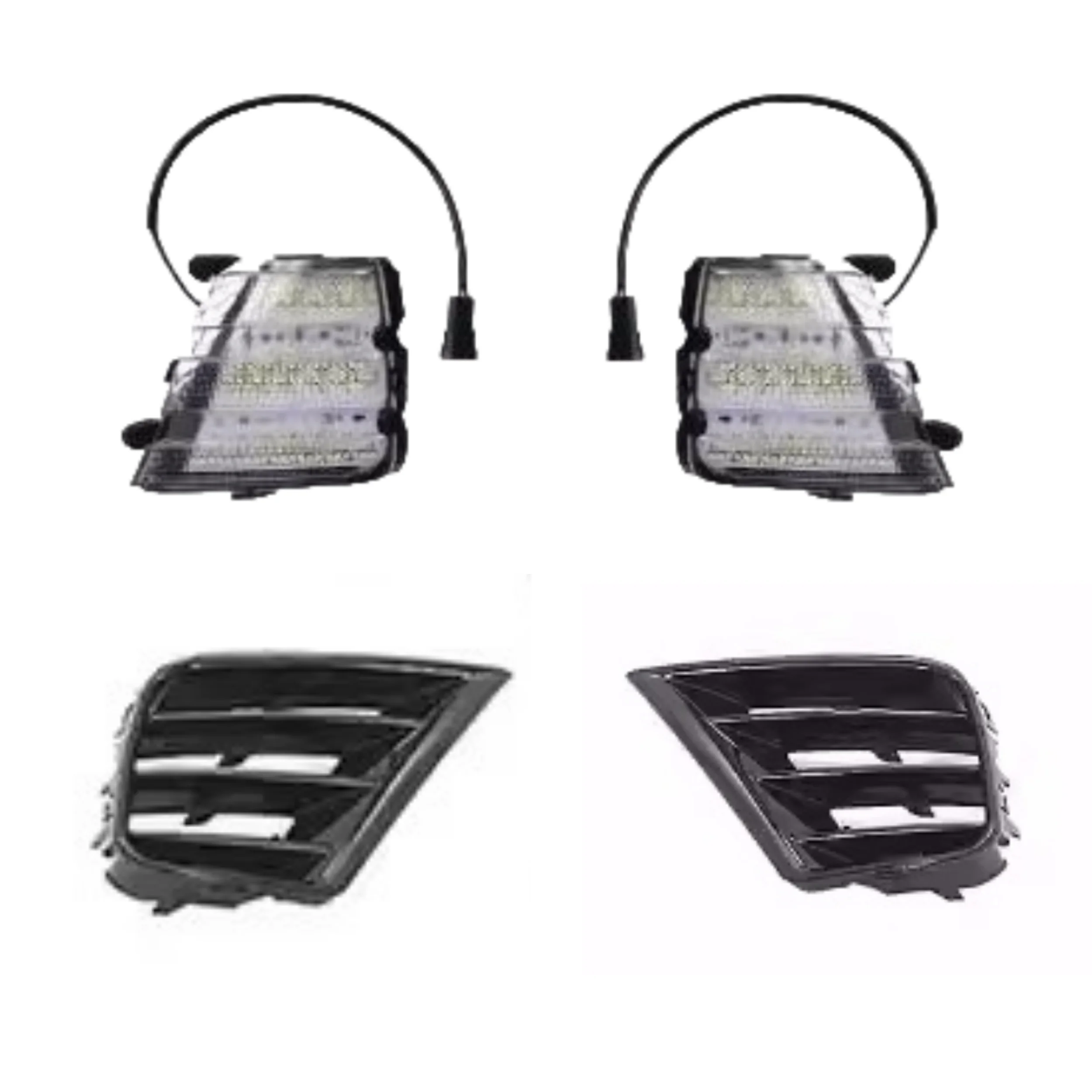 Fog lamp Fog light frame for Volkswagen vw Polo 2010-2017 Daylight Front bumper Light Cover Car Accessories