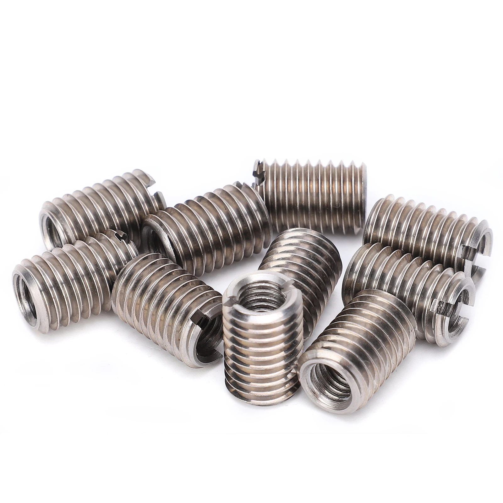303 Stainless Steel Slotted Repair Nut Reducer Nut Stainless Steel Repair Sleeve M8 Female and M12 Male Thread Conversion