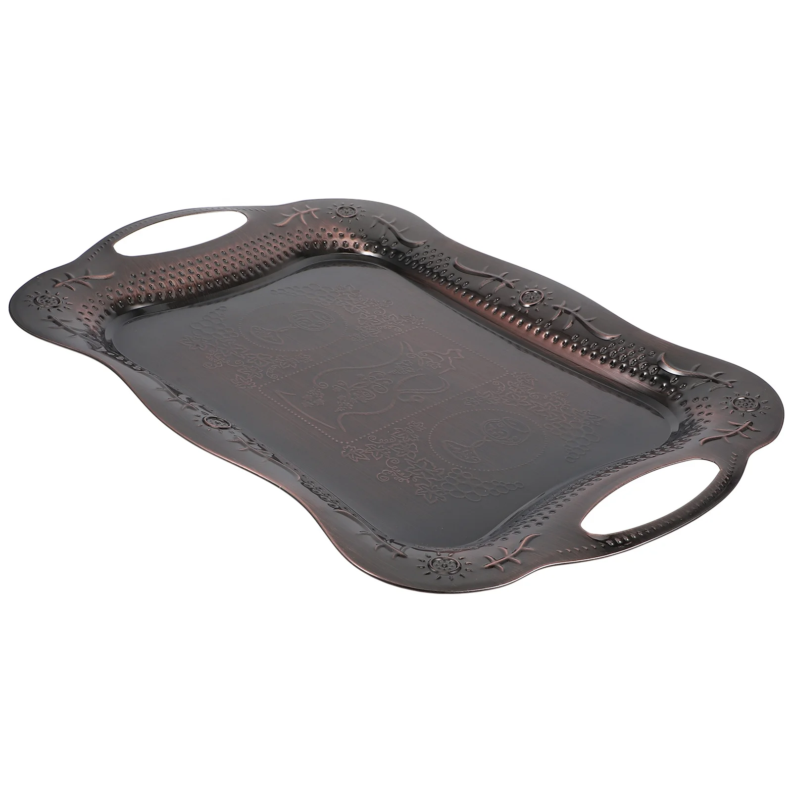 

Retro Craft Pallet Breakfast Tray Serving Platter with Handle Food Delicate Fruit Rectangle Candy Trays