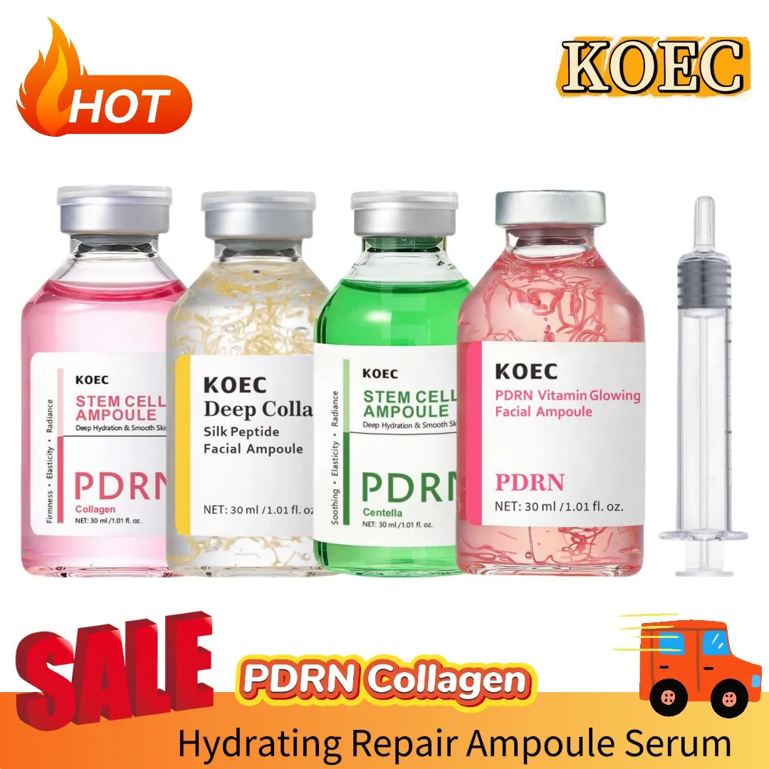 KOEC Hydrating Repair Ampoule Serum 30ml PDRN Collagen Salmon DNA Fiming Essence Rejuvenation Nourishing Tightening Skin Care