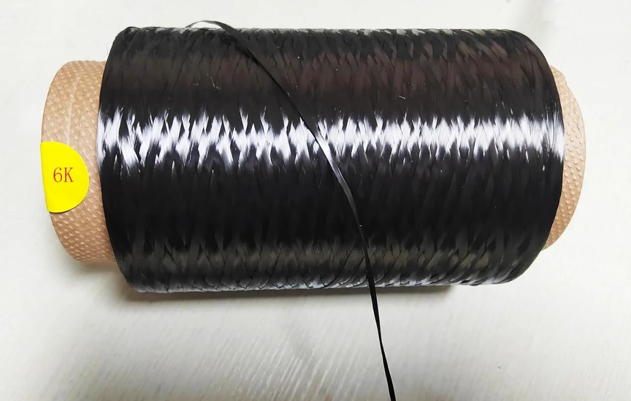 6K  Carbon Fiber Wire/Tow Continuous Carbon Fiber Filament Yarn Thread Tape