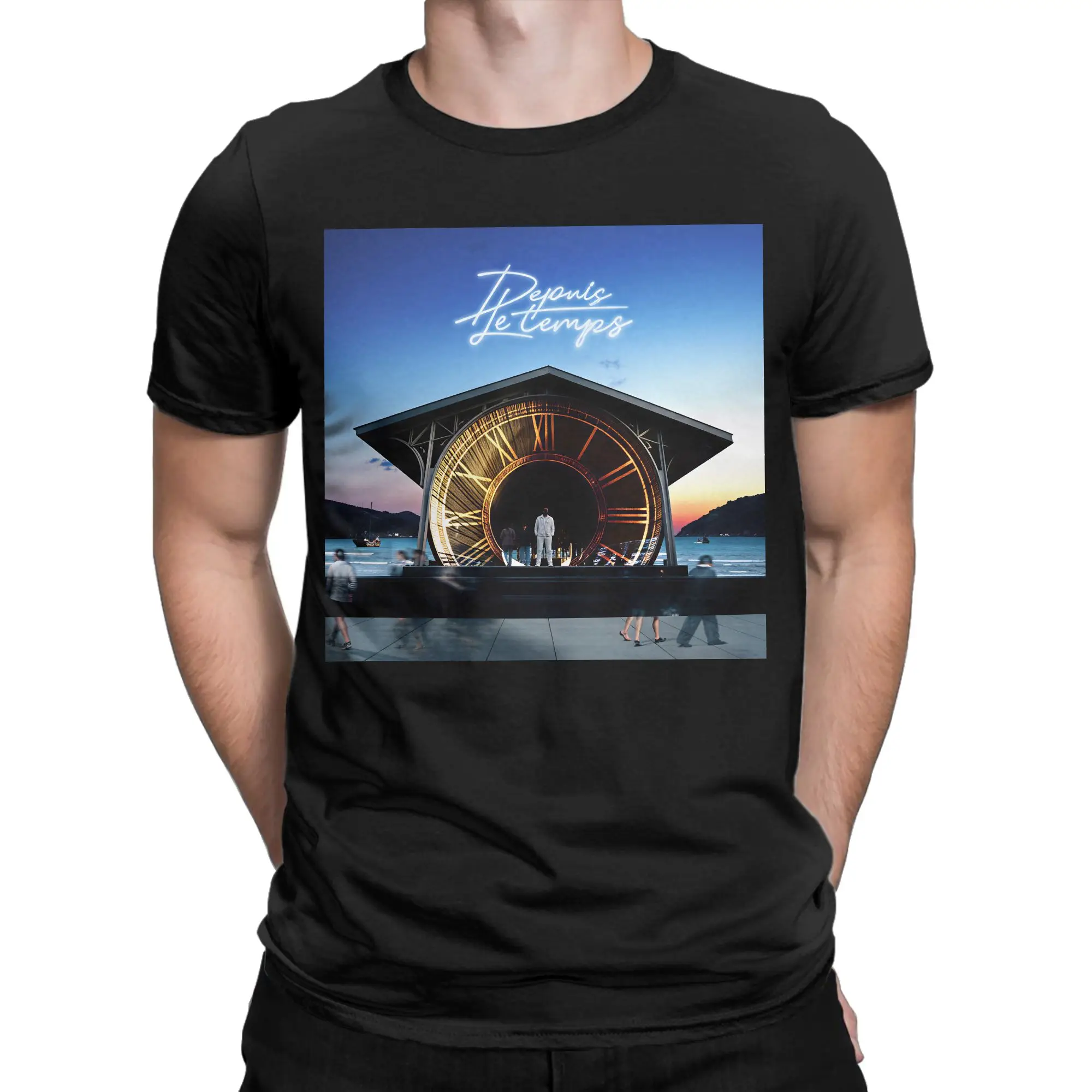 Bouss Depuis Le Temps T-Shirt for Men  Casual Pure Cotton Tee Shirt Crew Neck Short Sleeve T Shirts Gift Idea Clothing