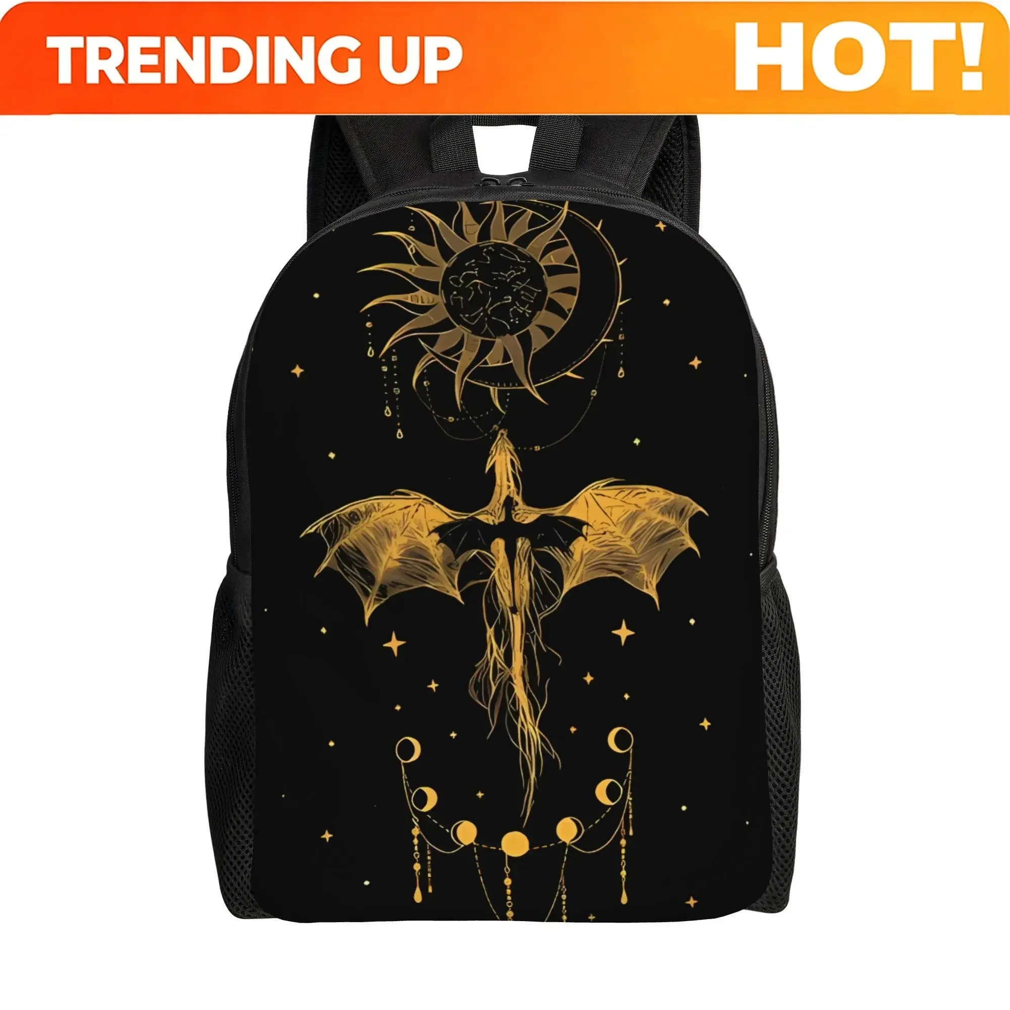 Custom Bag ZLIENSZUS Dragon-Themed Lightweight Backpack - Stylish Minimalist With Dragon, Compact & Office Bookbag Suitable For