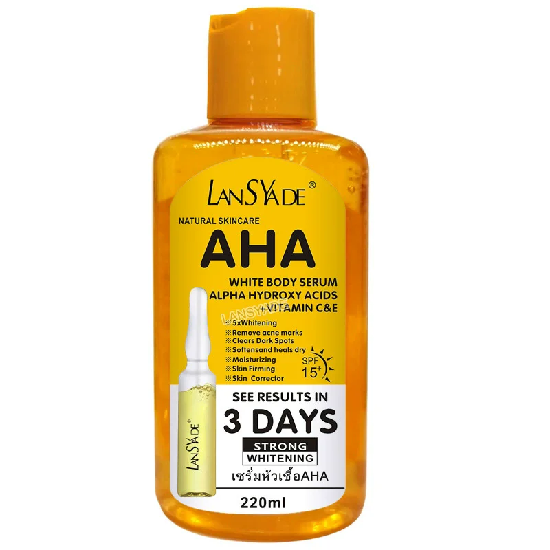 Vitamin C AHA Essence Original liquid Face Serum Brightning Moisturizing Turmeric Repairing Anti Aging Lifting Skin Care 220ml