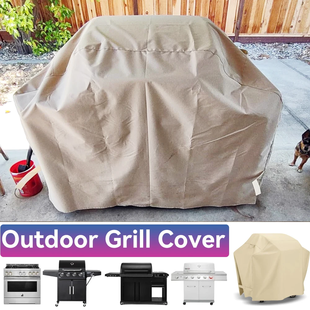 

Прочная водонепроницаемая чехол-накидка 420D для гриля, защита от всепогодных условий для газовых грилей Weber, Charbroil, Nexgrill