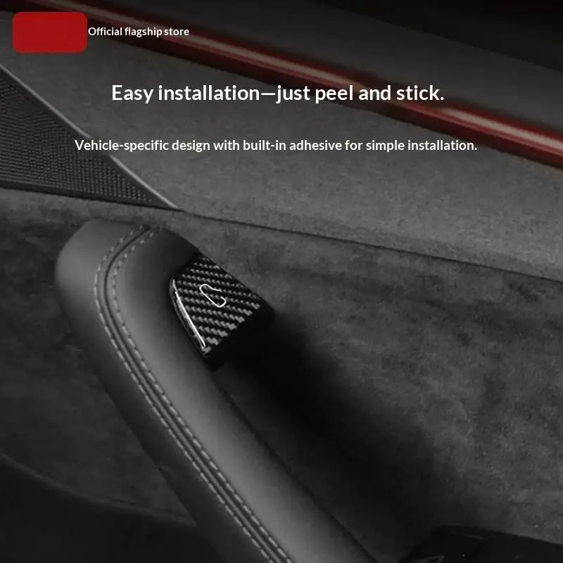 Carbon Fiber Car Door Switch Button Protector Anti-Scratch for  Model 3/Y/YL Interior Modification Accessories