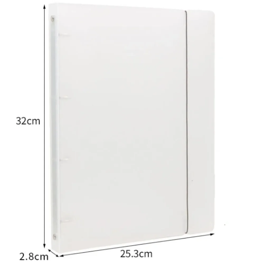 

Обложка для блокнота A4/A5/A6 с прозрачными вставками и ремешками, матовая, на 6 отверстий, для тетрадей с отрывными листами