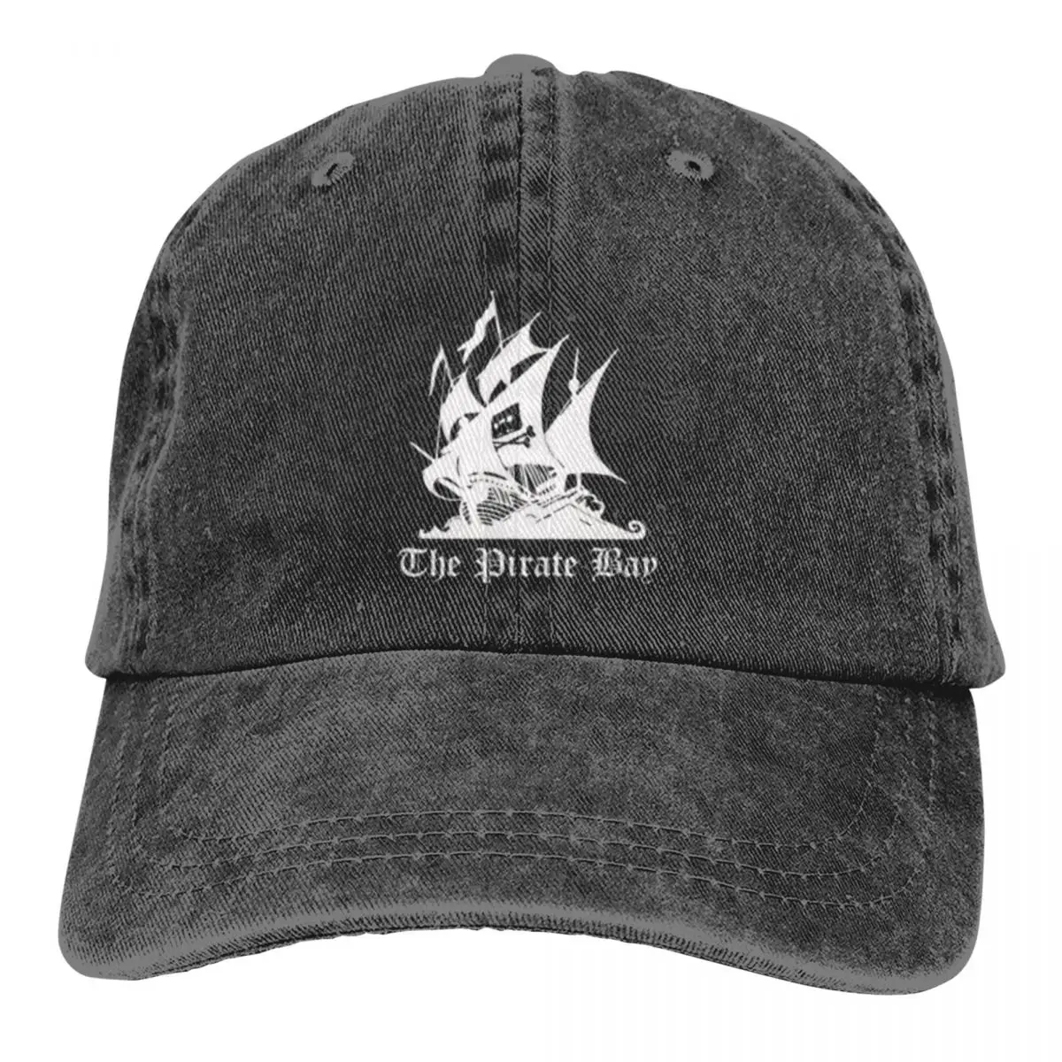 The Pirate Bay Logo White On Black Casual Gift A Baseball Cap