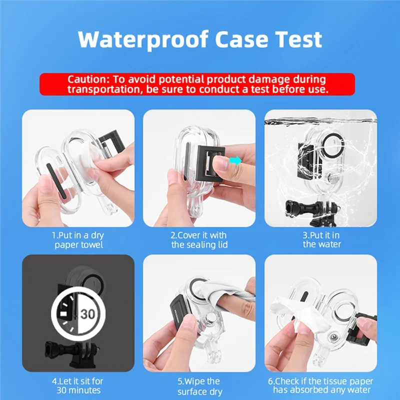 B92B-40M Waterproof Camera Protective Housing Case Underwater Diving Protective Shell For Insta 360 Go 3 GO3S Action Camera