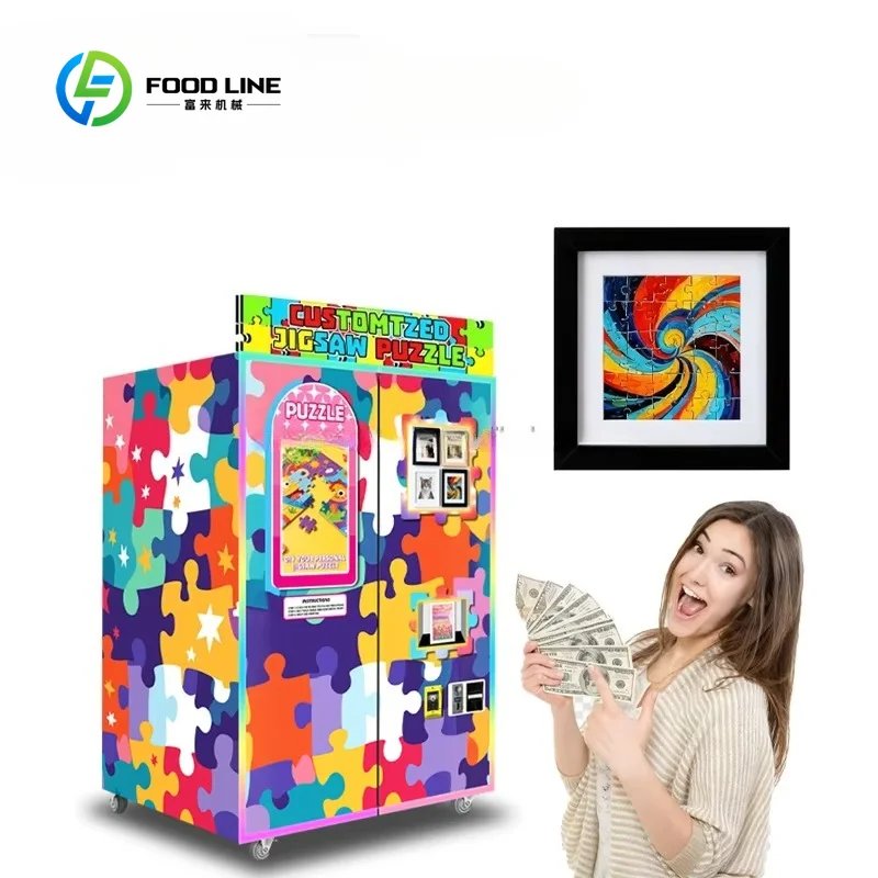 OEM/ODM Carnivals Vending Machine Makes Jigsaw Puzzles Customizable Appearance Festival Jigsaw Puzzle Vending Machine
