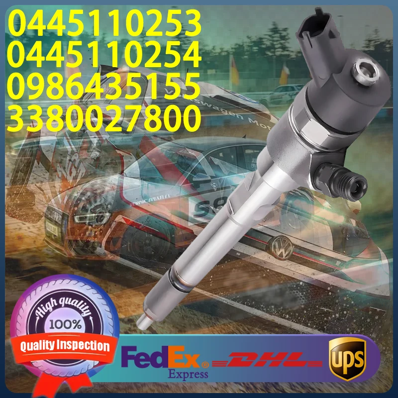 

0445110253 0445110254 0986435155 33800-27800 Common Rail Injector For Hyundai Grandeur TG Santa Fe Kia Trajet XG 2.2 Engine