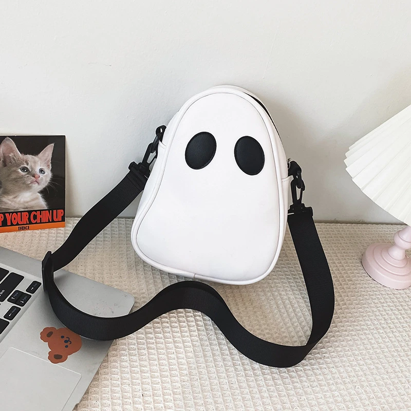 Ghost Bag Purse Personality Shoulder Bags Lovely Devil Cute Bag Clash Colors Stitching Tide PU Small Capacity Satchel