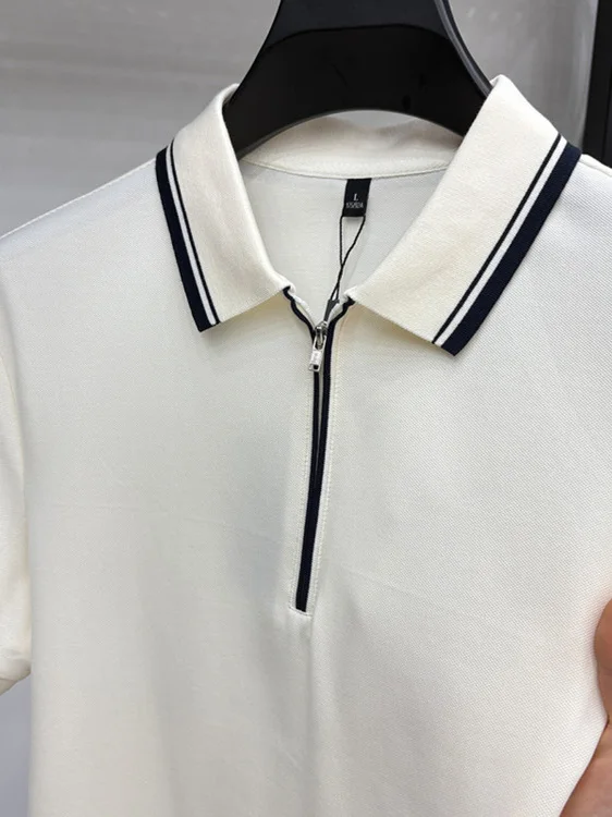 

Casual ort Sve Busin irt Men's Loose Fit Summer T-irt Splice Tead Trendy Top Menswear Breathable Cotton Blend