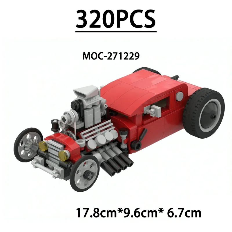 MOC-271229 Building Blocks 1930s Sedan Sports Car Model Kit 320 Pieces Birthday Fun Toy Holiday Christmas New Year Gift