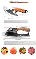 WXCOO Professional Forged Boning Knife Stainless Steel Ultra Sharp Meat Cleaver Effortless Slicing Knife for Kitchen Cooking 6
