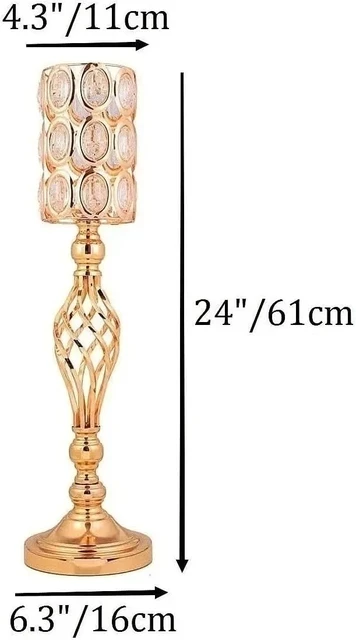 Imagem -05 - Metal Diamante Cristal Casamento Central Vasos para Mesas Suportes Flor de Ouro Stands Flor Central 10 Pcs