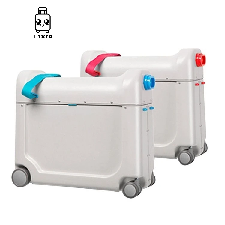 

Baby sleeping suitcase on wheels travel kids ride aircraft multi-function new design PP luggage children bed box creative valise