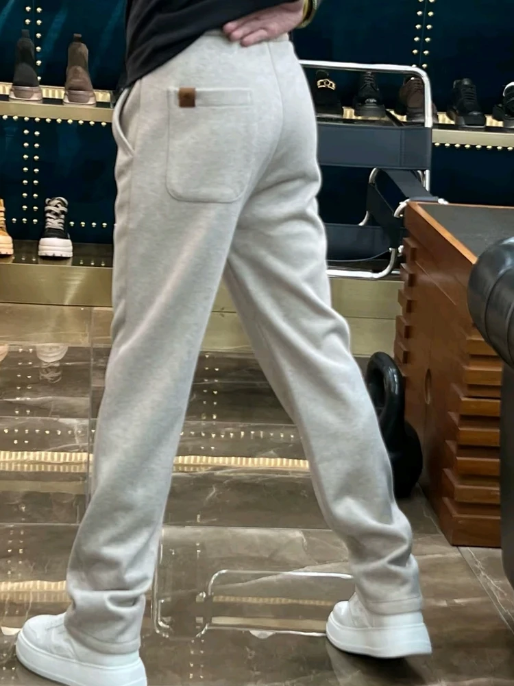 

Высококачественные мужские повседневные брюки прямого кроя: осенне-зимняя новинка, комфортные, модные, стильные, деловые, трендовые, прямые.