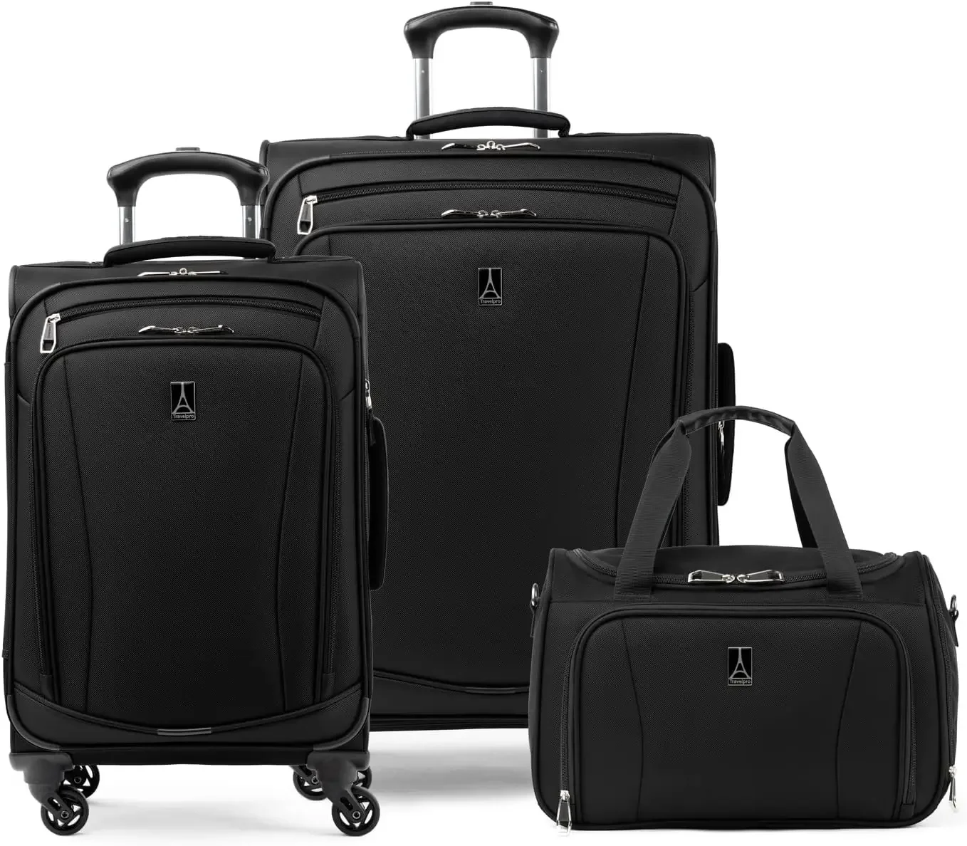 

Travelpro Runway 3 piece Luggage Set, Carry on UnderSeat Luggage Soft Tote, Carry-on & Convertible Medium to Large Check-in