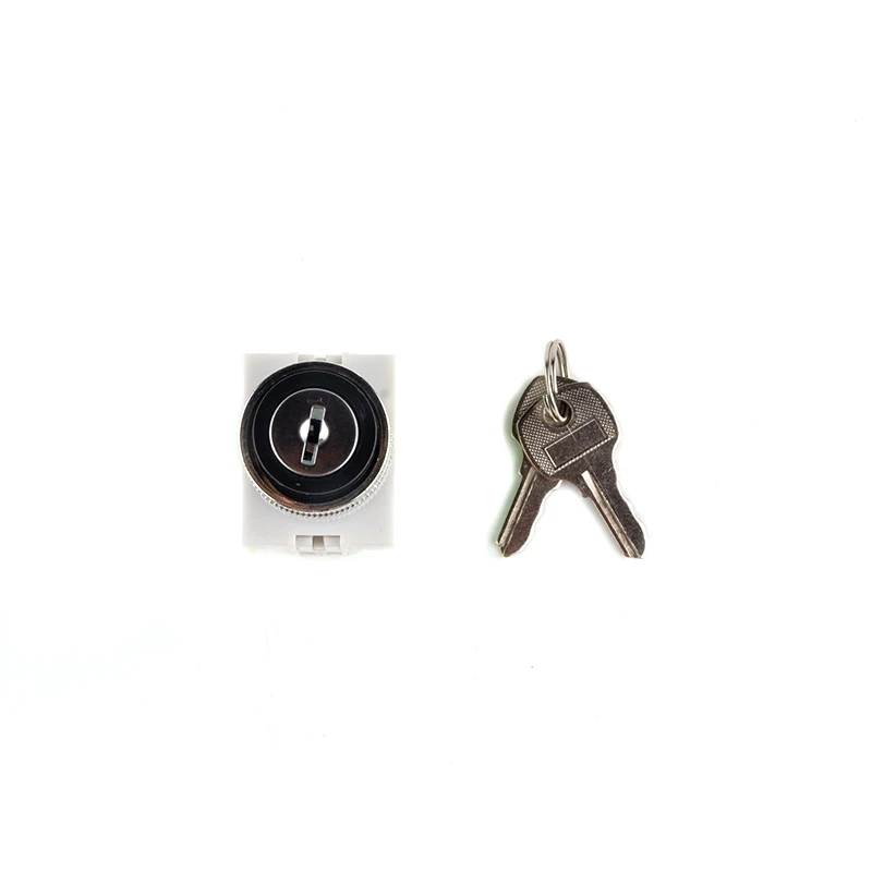 1pc LAY7 LAY37-11Y2 22mm Knob Selector Rotary Lock Key Switch 2 3 Position 1NO1NC 2NO with 2 Keys Latching Push Button Switch