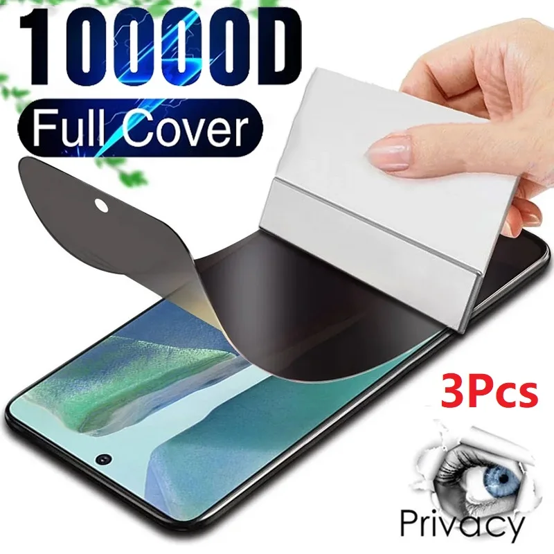 3Pcs Screen Protector For Realme C55 C53 C21Y C25S C31 C33 C3 C65 For 12 11 10 9 8 7 Pro Plus 9I 8I 7I  Privacy Hydrogel Film