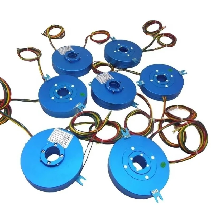 Through Hole Size 3mm-70mm Flat PCB Pancake Slip Ring Flange Connector