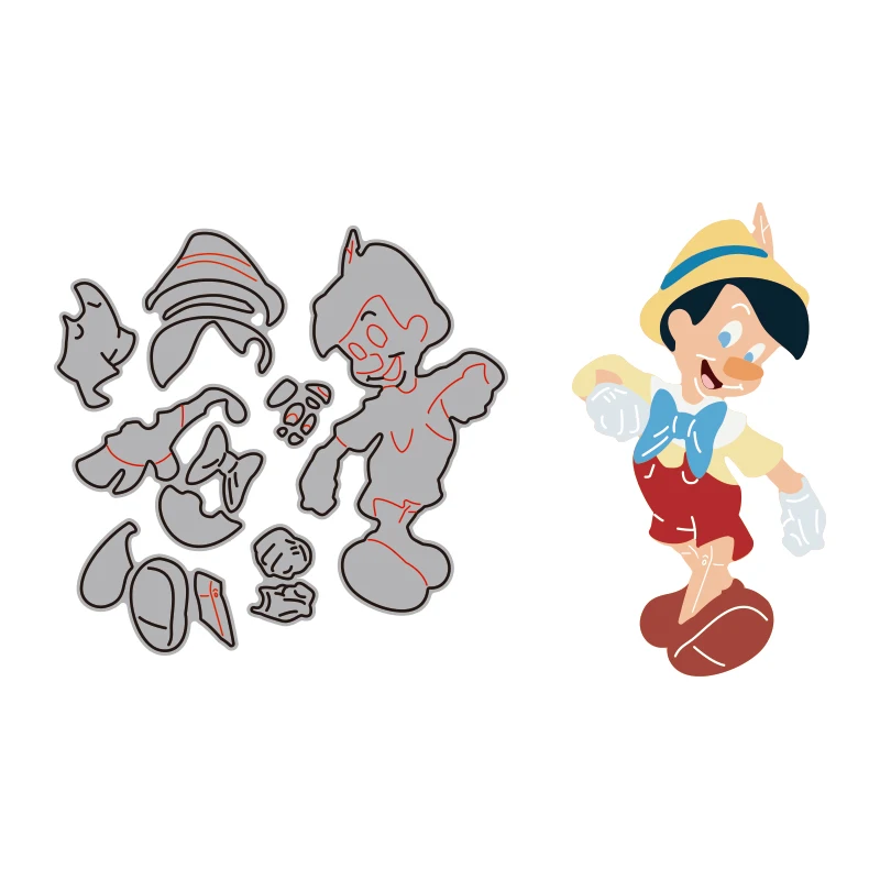 Disney Pinocchio Metal Cutting Dies Set for DIY Scrapbooking Decorative Paper Cards Crafts Making New Arrival 2023 DIecut