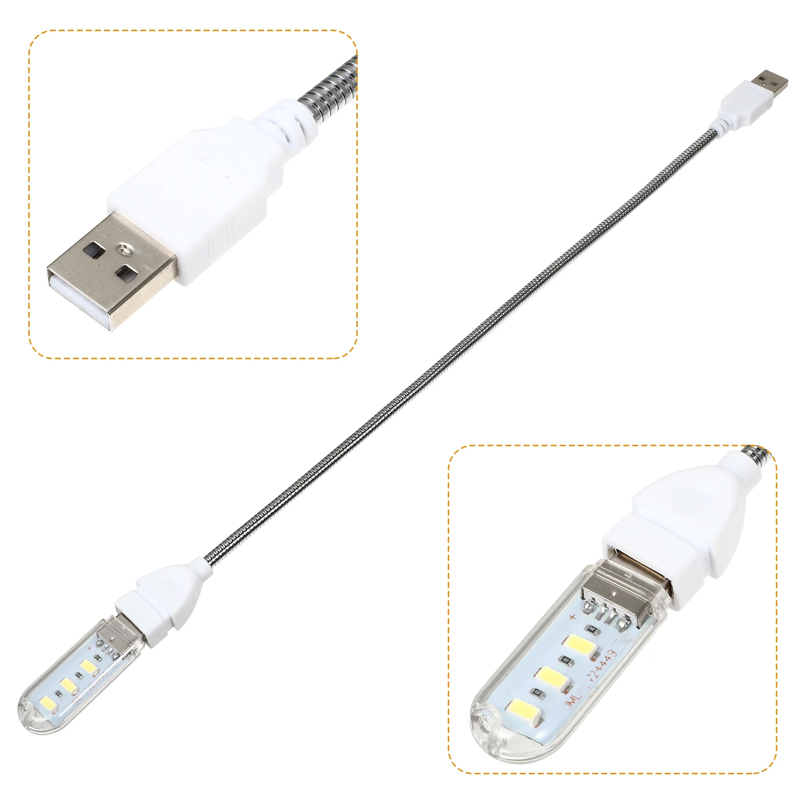 

Portable USB Light Portable Night Lamp PVC Lamp for Laptop Bedside Reading Camping Office Bedroom Student Accessories