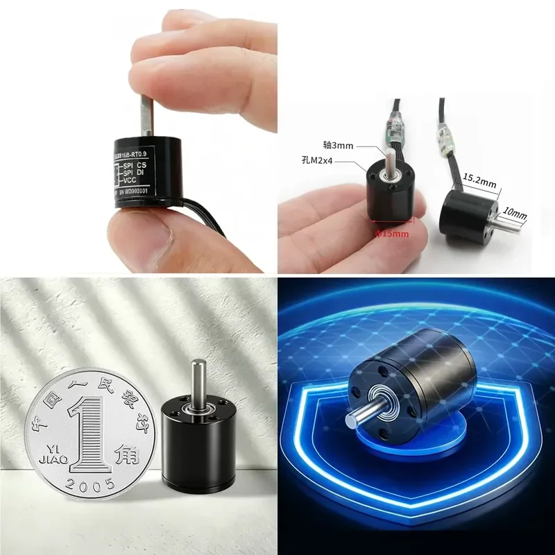 15Mm Mini Encoder 3mm Axis RS485 10 12 15 Position Single Turn BRT15 China