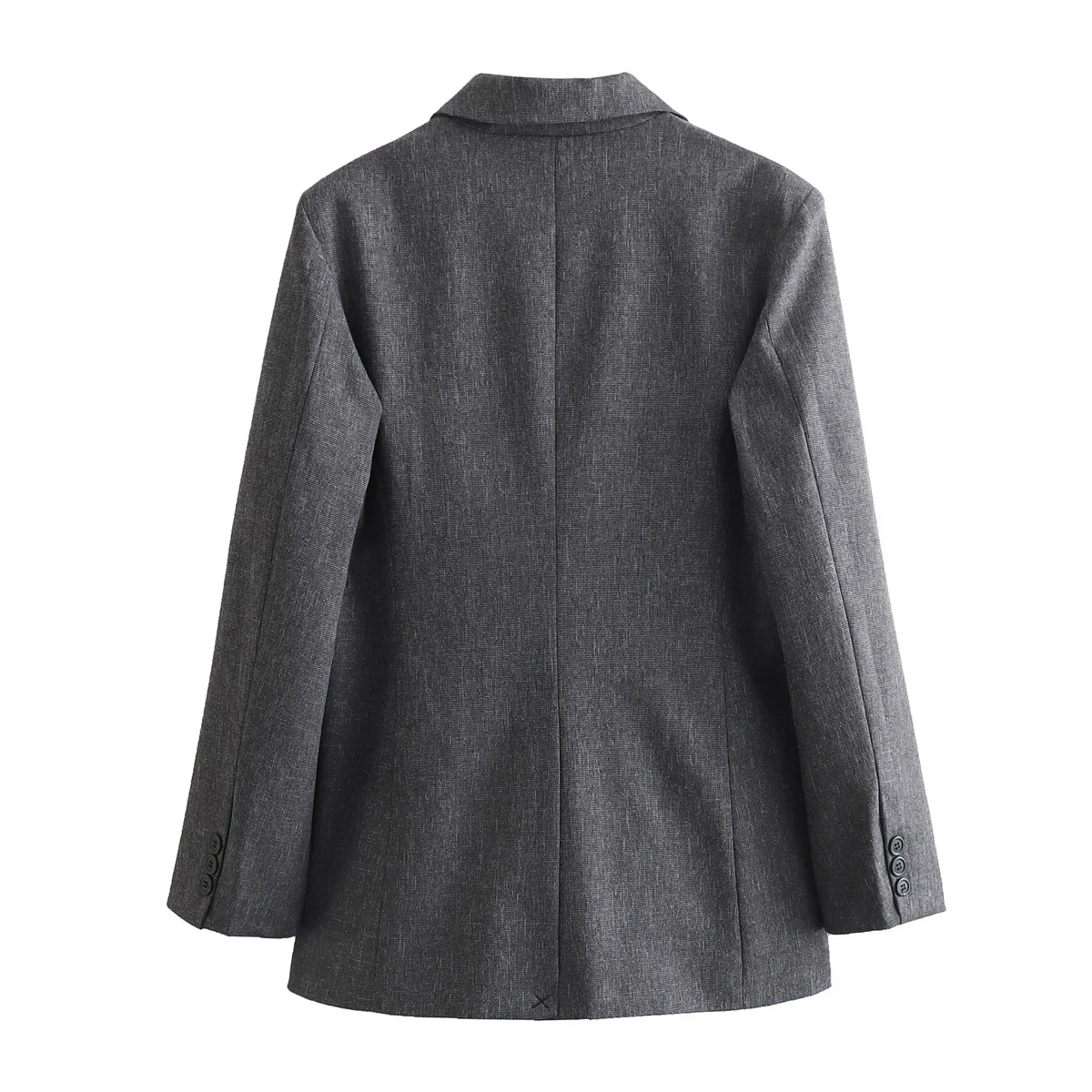 Women's 2024 New Fashion Flip Decoration Loose Casual Single breasted Suit Coat Vintage Long sleeved Women's Coat Unique Top