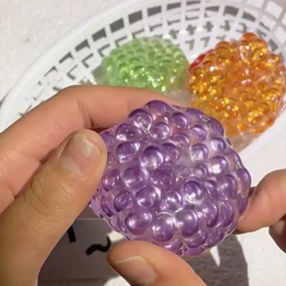 สายรุ้งโปร่งใสลูกปัดหยิกของเล่นจําลองยืดหยุ่น Hand Made Ball Pinch ของเล่น Creative Super Soft Slow Rebound ของเล่นเด็กของขวัญ