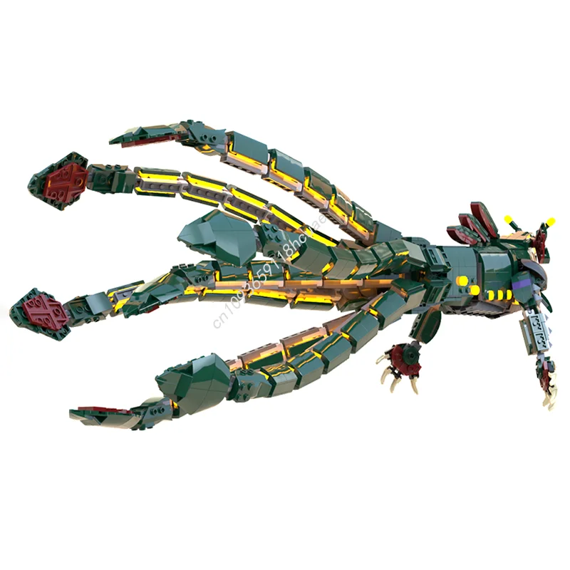 1917 pçs moc mar dragão leviatã subnautica modelo blocos de construção ideia modular crianças brinquedos diy presentes natal