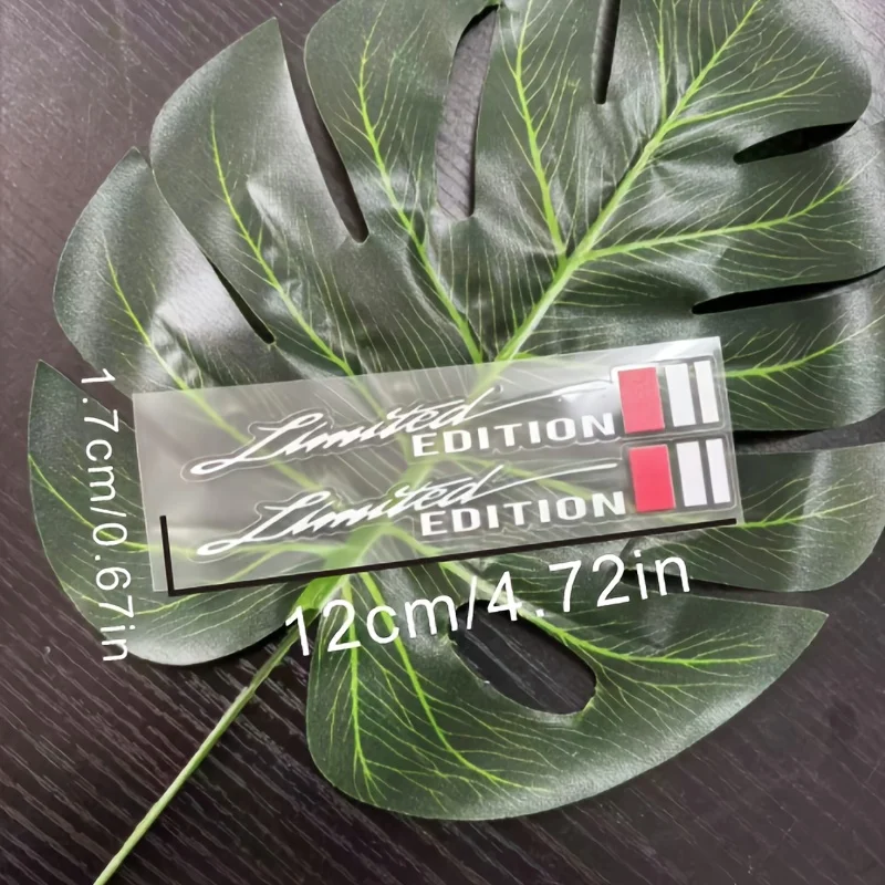 Limited Edition Colorful Laser, White Car Sticker, Waterproof and Durable Easy Sticker, Suitable for Car Wipers, Trucks,Pickup