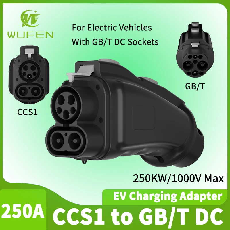 

WUFEN EVSE CCS1 to GBT EV Charger Adapter for GB/T BYD GE3 Car DC Fast CCS1 to GB/T EV Charging Station Connector 1000V 250KW