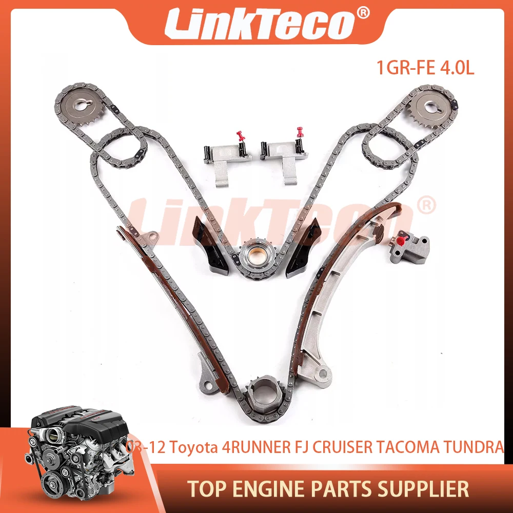 Engine Timing Chain Guide Tensioner Kit Fit 4.0 T L V6 GAS 1GRFE For 03-12 Toyota 4RUNNER FJ CRUISER TACOMA TUNDRA 4.0L 1GR-FE