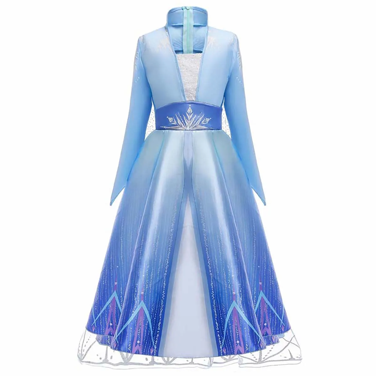 Kid Birthday Party Elsa Anna Princess Dress Up Blue Dress