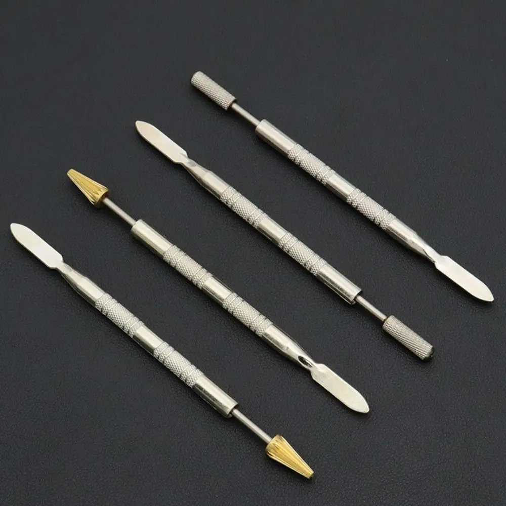 Durable DIY Leather Edge Oil Pen Double Head Stainless Steel Paint Roller Stick Handcraft Tools Leather