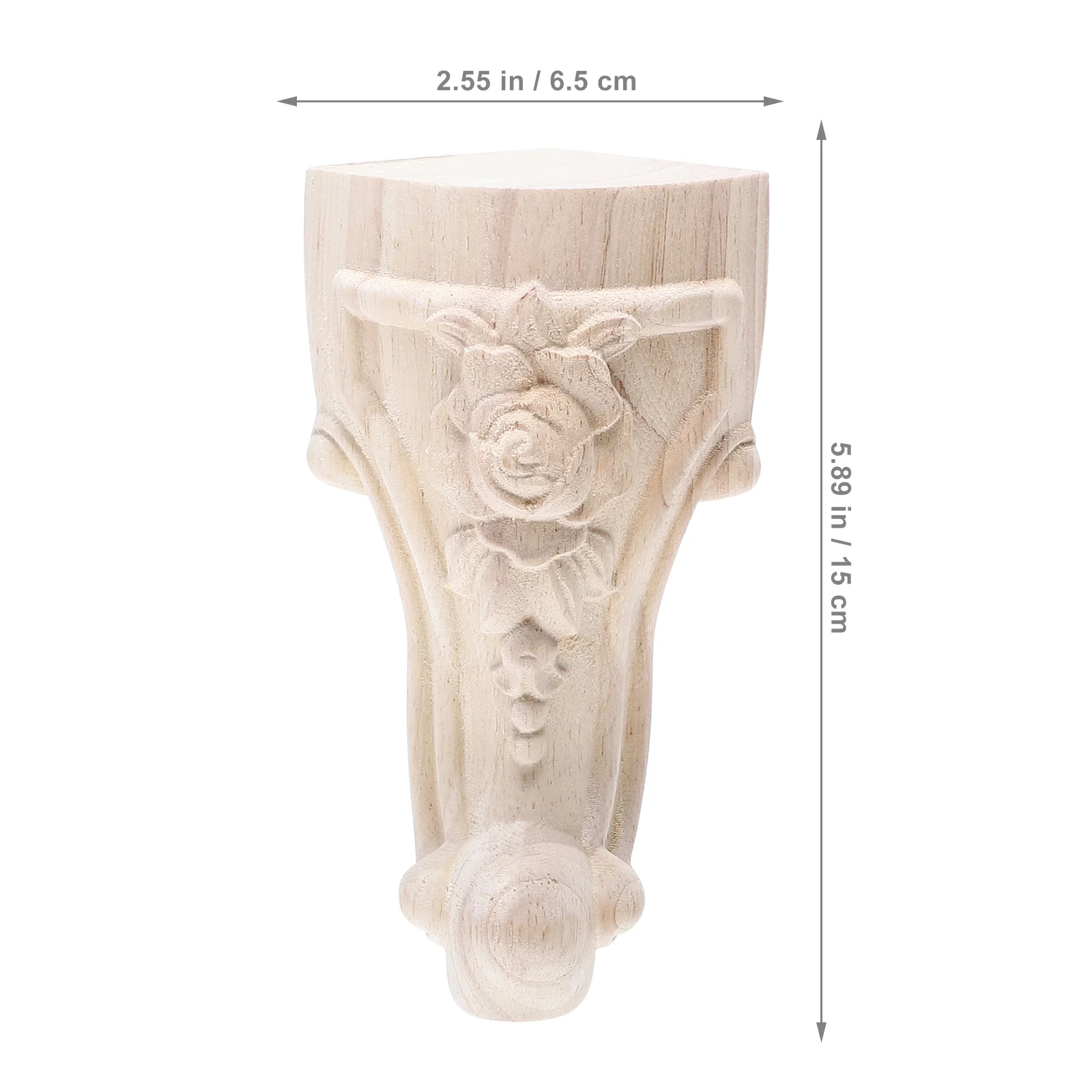 

4 Pcs Carving Furniture Legs Wooden Table Decor Carved Pattern Decorate Support Feet