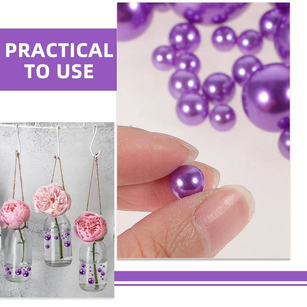 110Pcs Pearl Decor Vase Filler Beads Artificial ABS Shine Decorative for Wedding Cup DIY Centerpiece Floating Ornaments